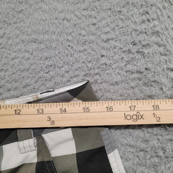 PUMA‎ Shorts Mens 30 Gray Boardshorts Plaid Casual Outdoors Lightweight Beach - Picture 9 of 12